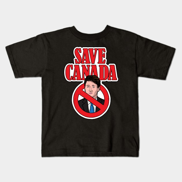 Save Canada (Justin) Kids T-Shirt by Baddest Shirt Co.